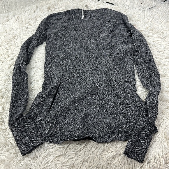 Lululemon Runderful Long Sleeve Rush Jacquard Black White - Picture 4 of 5